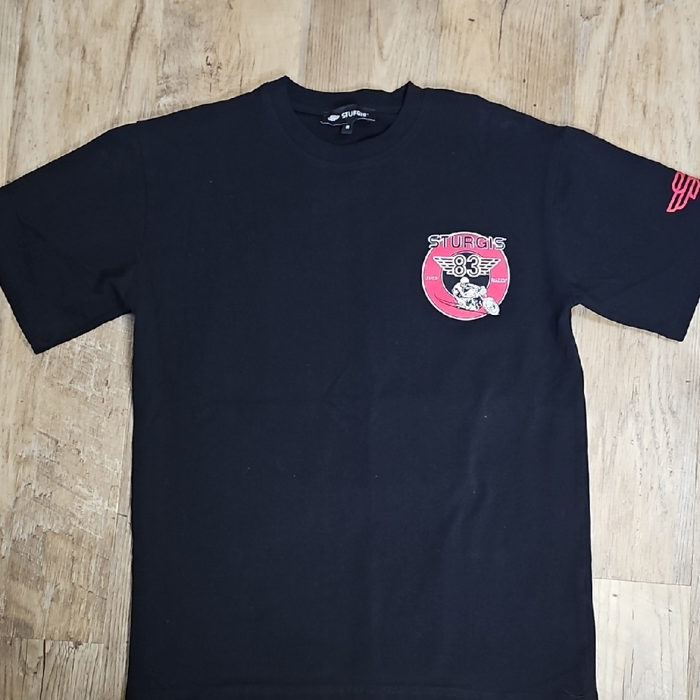 Official 83rd Anniversary Sturgis Motorcycle Rally Black Graphic T-Shirt